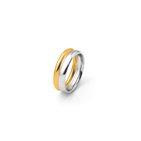 Bicolor double  hoop ring(rri0081b)