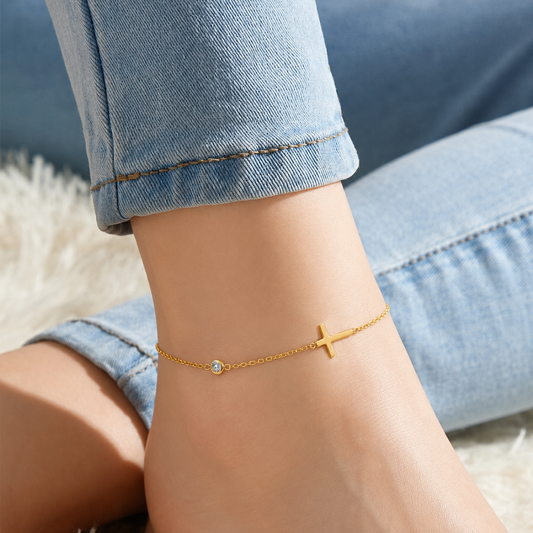 ANKLETS – cross Jewellia