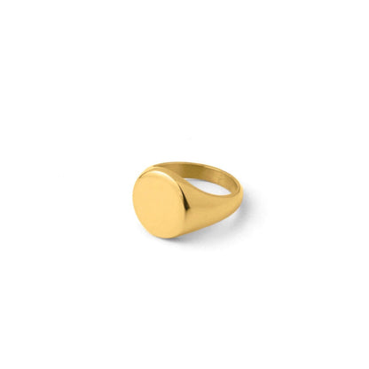 T　Circle signet ring(cri0010g)