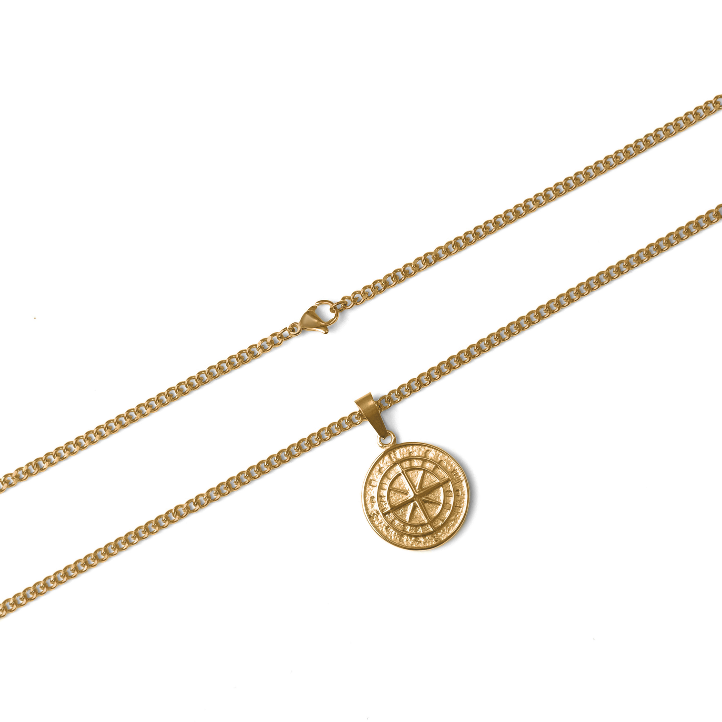 Compass coin long necklace(cne0090g)