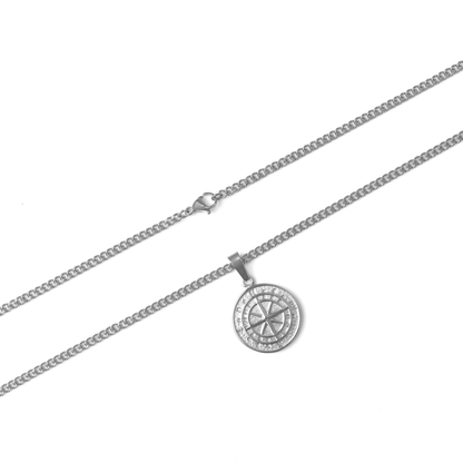 Compass coin long necklace(cne0091s)