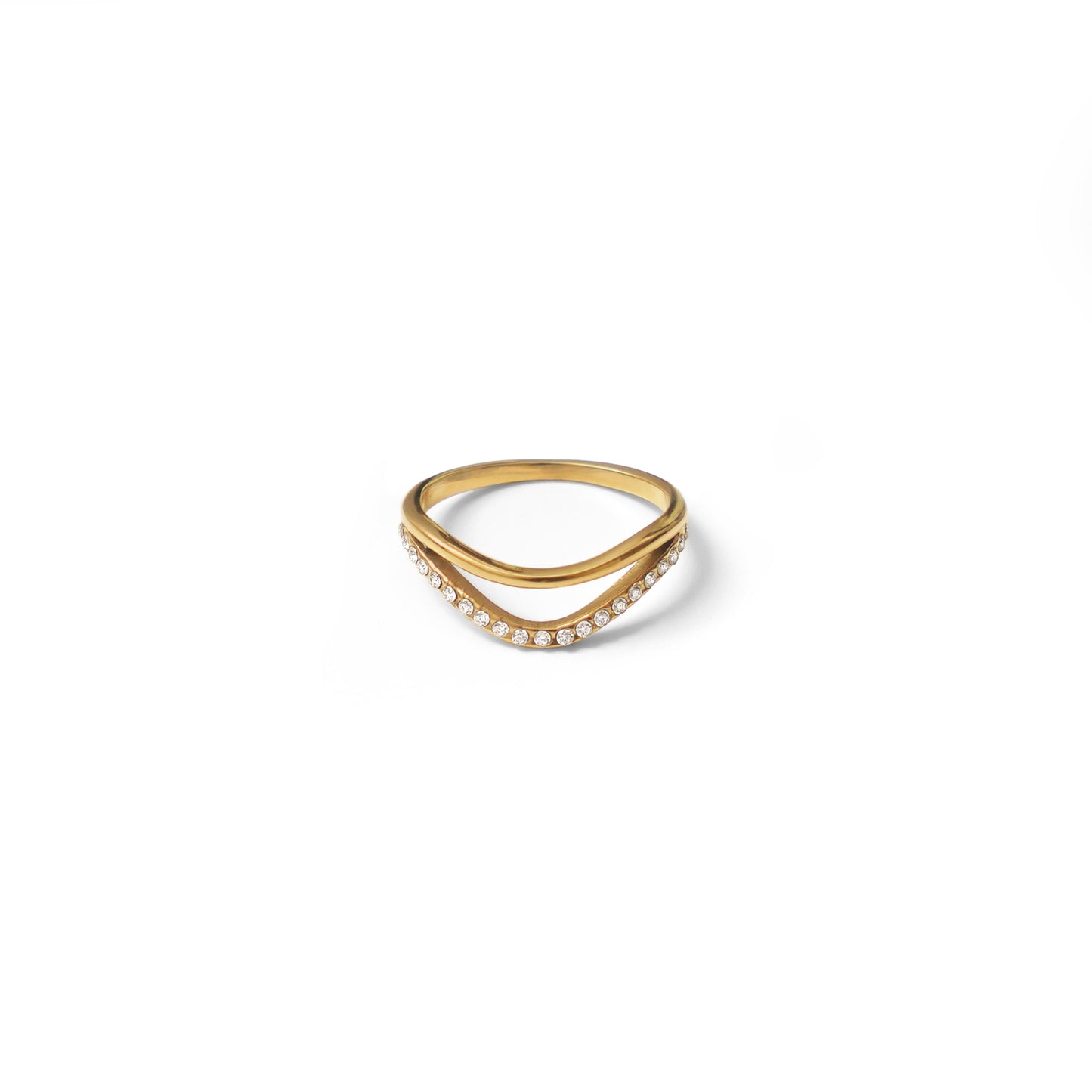 Cz double v shape ring(rri0118g)