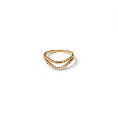 Cz double v shape ring(rri0118g)