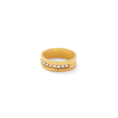 Cz half eternity ring (rri0112g)
