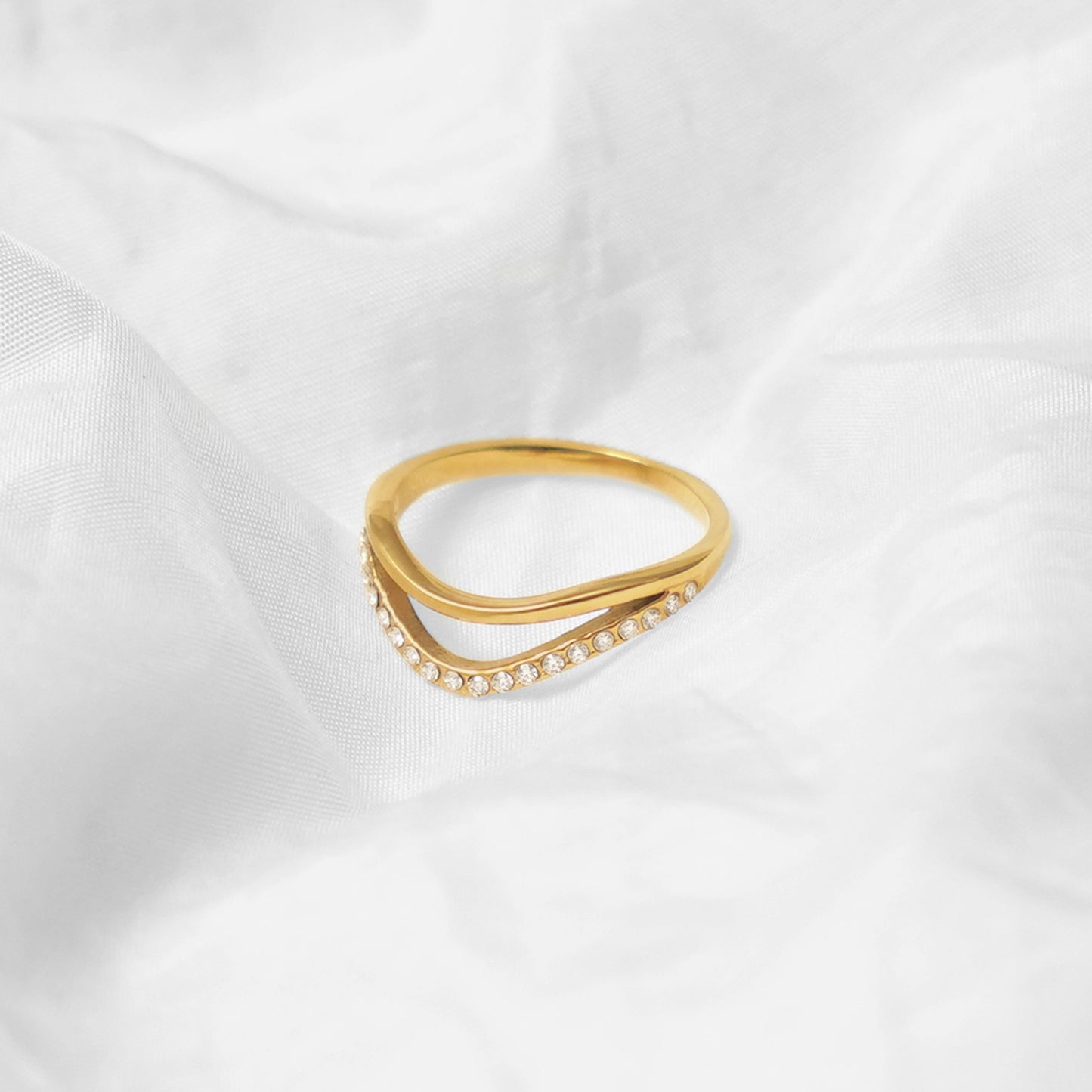 Cz double v shape ring(rri0118g)