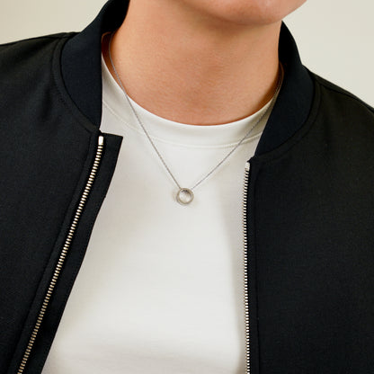 Hawaiian scroll circle necklace (Hne0014s)