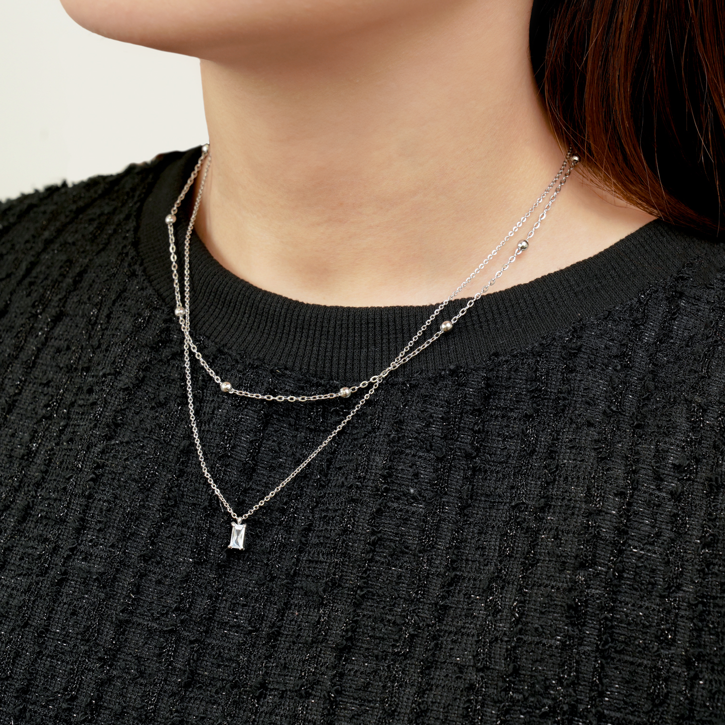 Dot chain necklace(rne0075s)