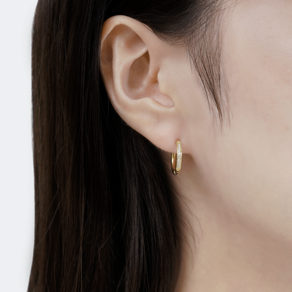 Cz small hoop pierce gold|cross Jewellia|金アレ対応・ユニ Cz small hoop pierce gold|cross Jewellia|金アレ対応・ユニ