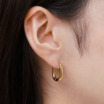 Small square hoop pierce(rpi0045g)