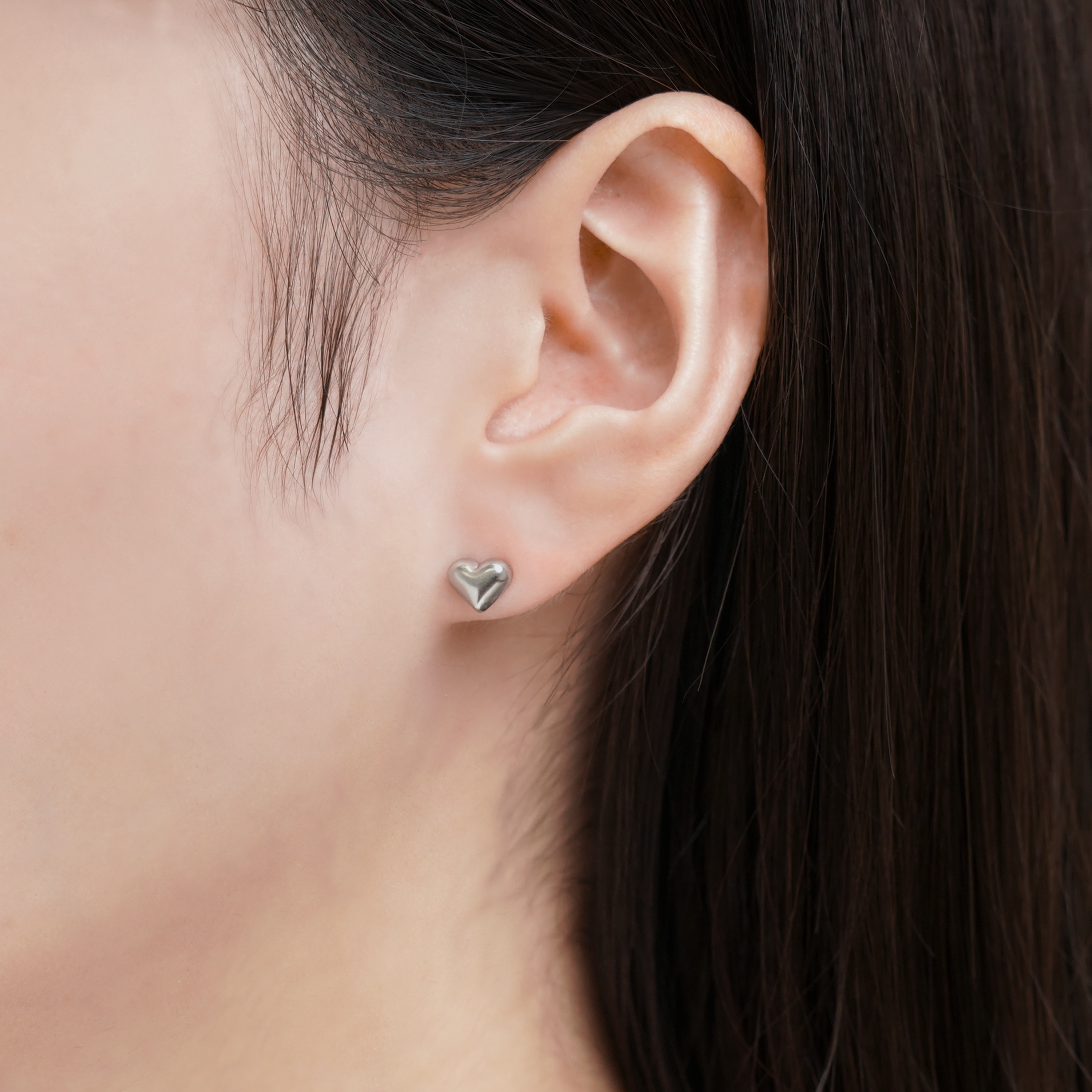ami シルバー ハート型ピアス【キャッチなし】 ピアス シルバー Ami
