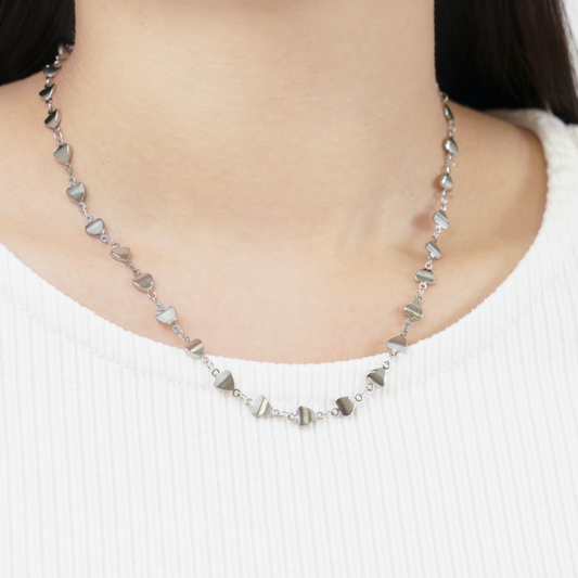Heart chain necklace(rne0101s)