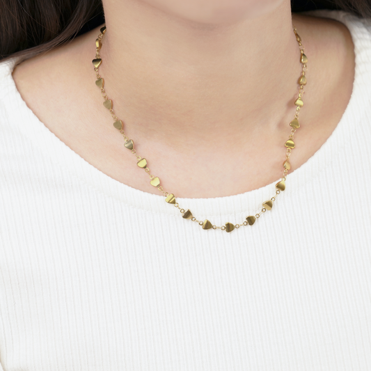Heart chain necklace(rne0100g)