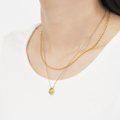 Dot chain necklace(rne0061g)