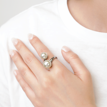 Double pearl ring(rri0017s)