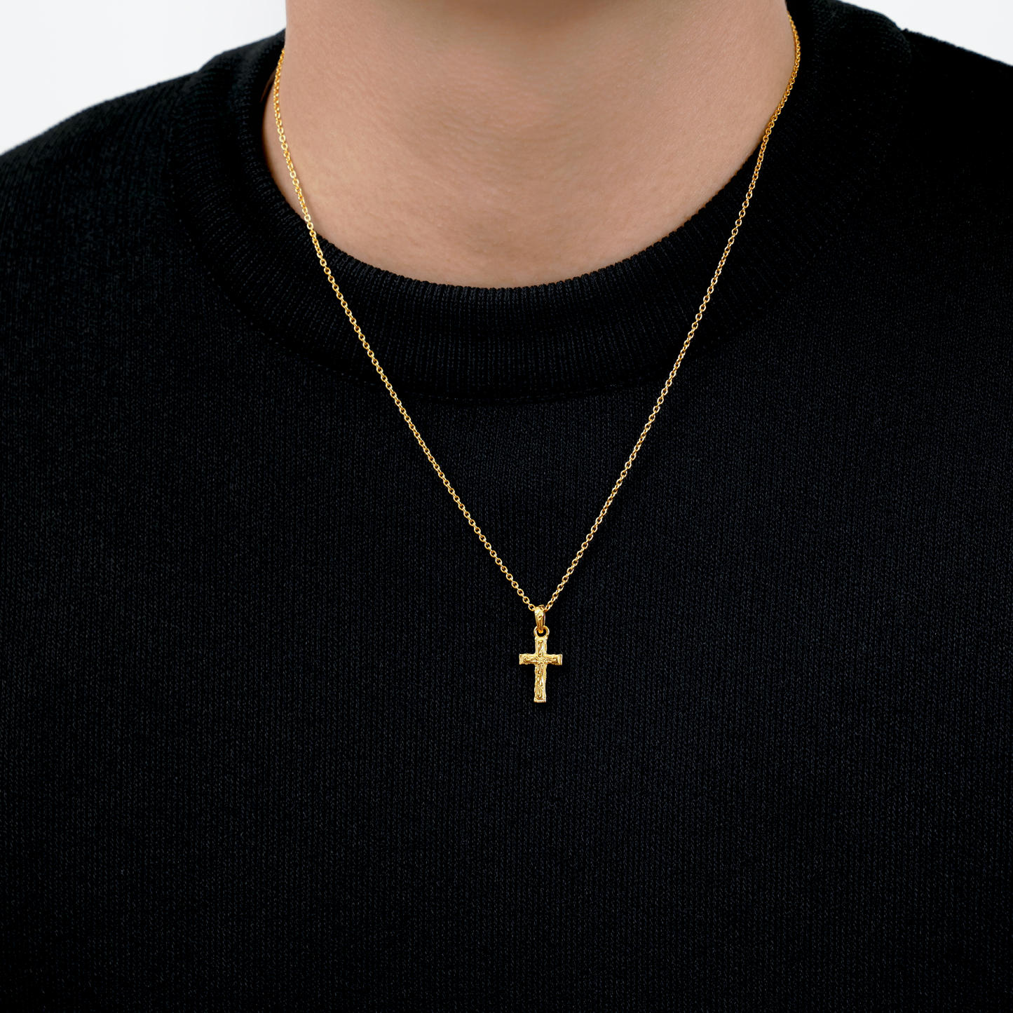 Hawaiian scroll cross necklace(Hne0009g)