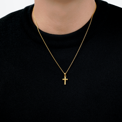 Hawaiian scroll cross necklace(Hne0009g)