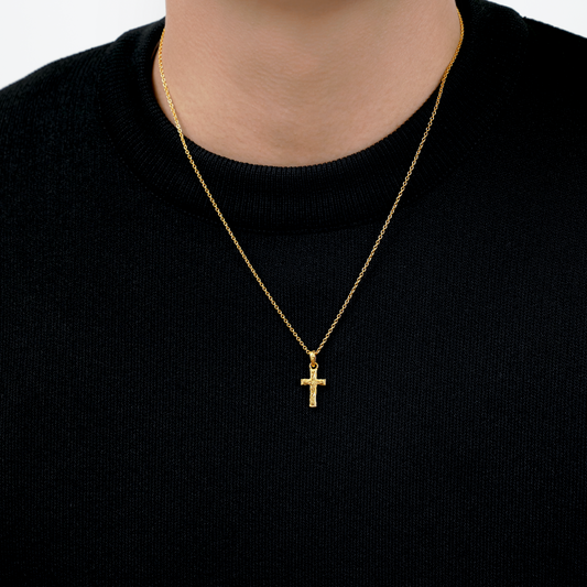 Hawaiian scroll cross necklace(Hne0009g)