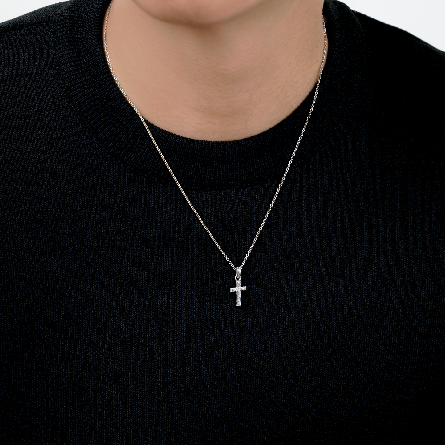 Hawaiian scroll cross necklace(Hne0010s)