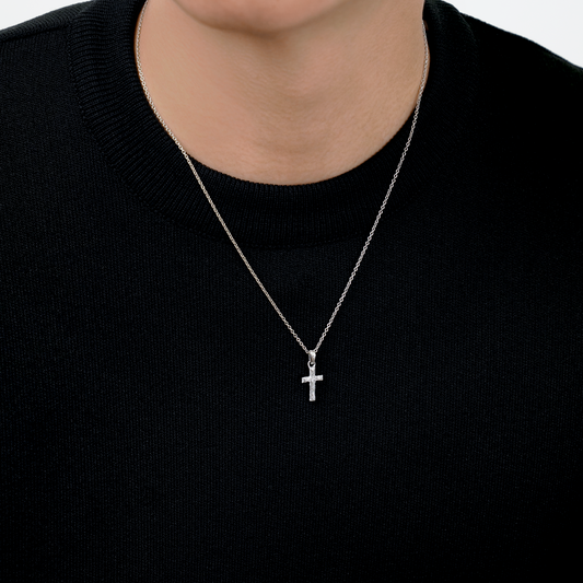 Hawaiian scroll cross necklace(Hne0010s)