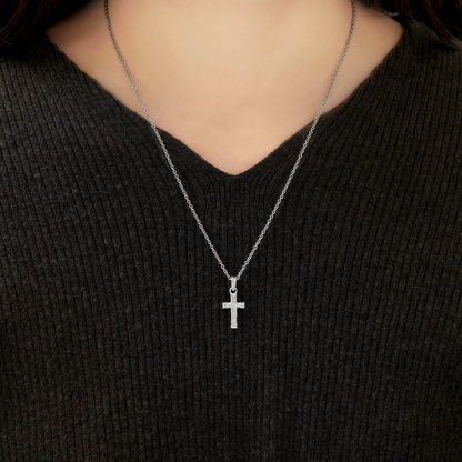 Hawaiian scroll cross necklace(Hne0010s)