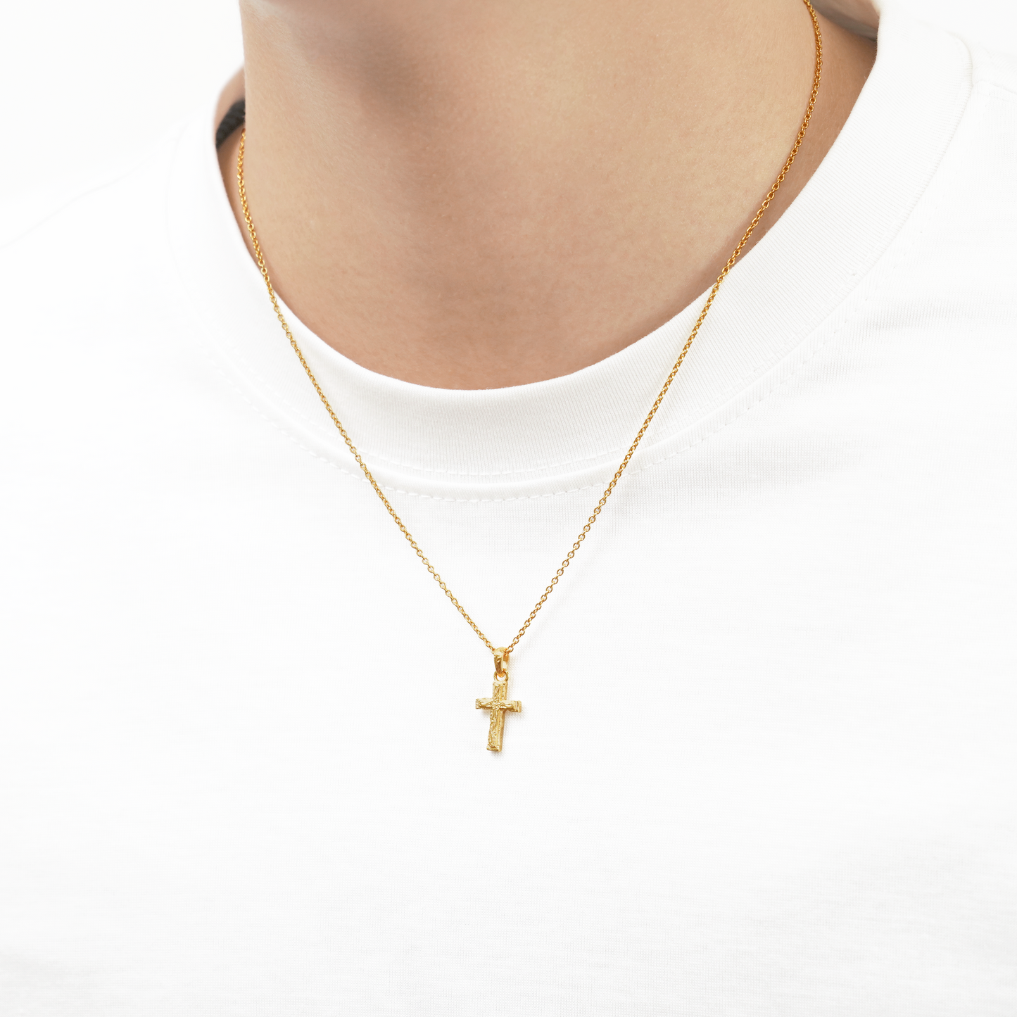 Hawaiian scroll cross necklace(Hne0009g)