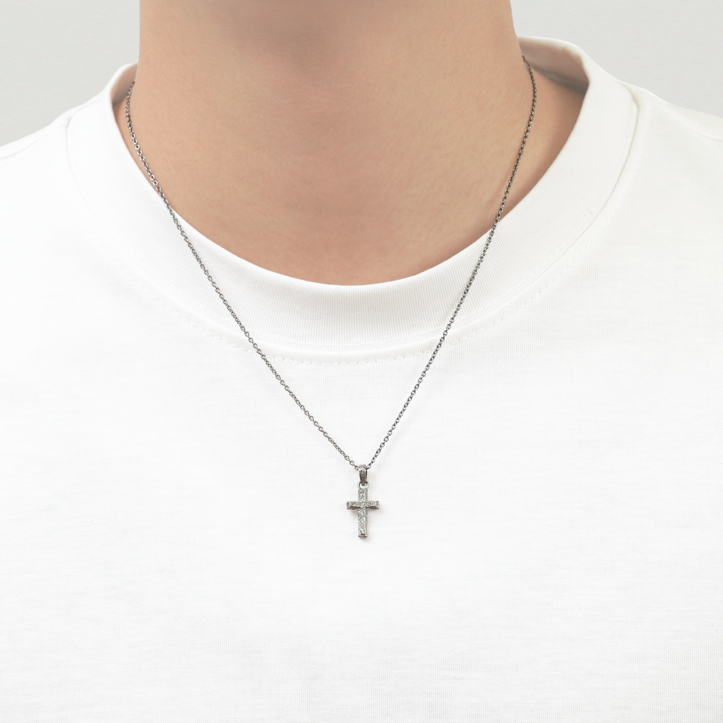 Hawaiian scroll cross necklace(Hne0010s)