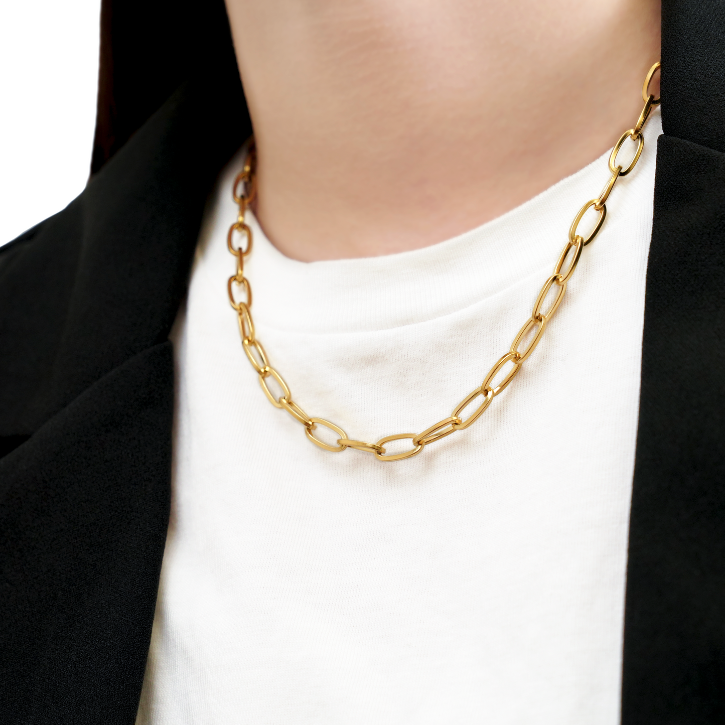 Sharp chain necklace (rne0128b)