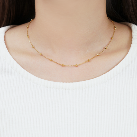 Dot ball necklace (rne0111g)