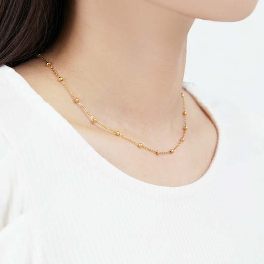 Dot ball necklace (rne0111g)