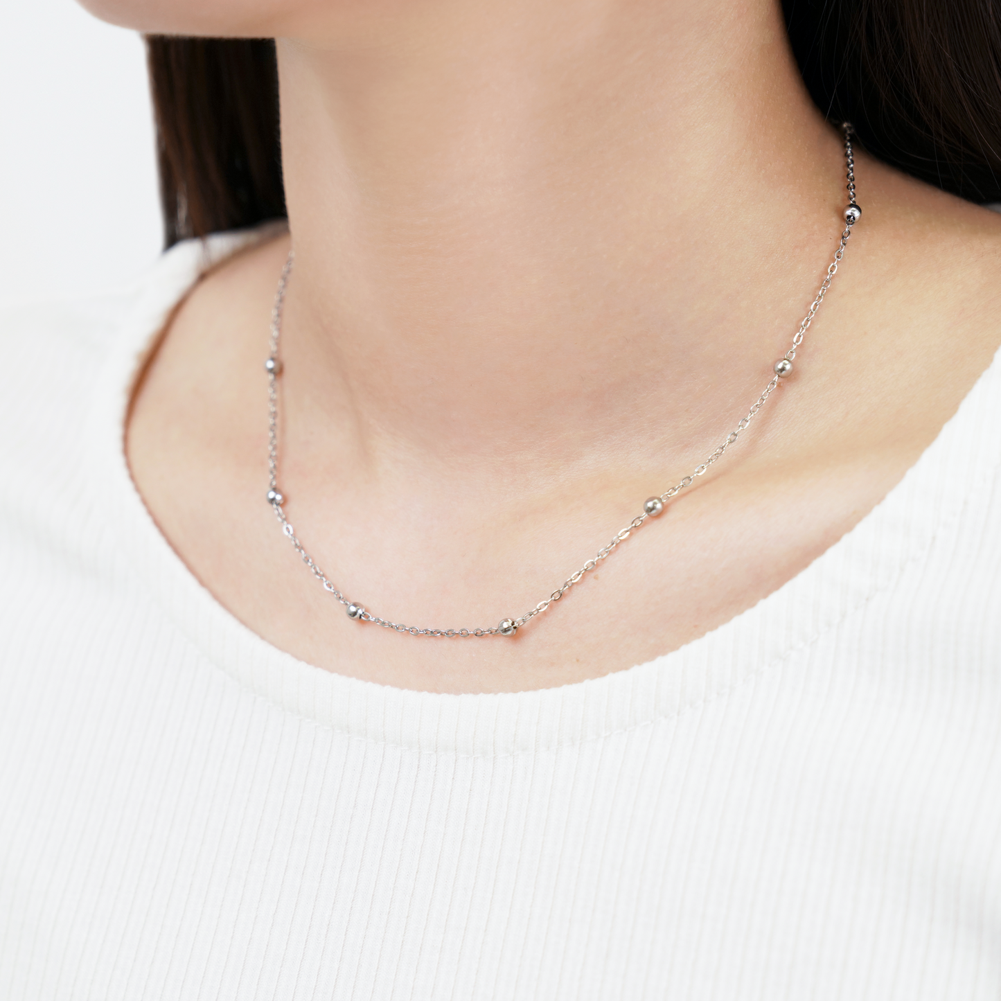 Dot ball necklace (rne0112s)