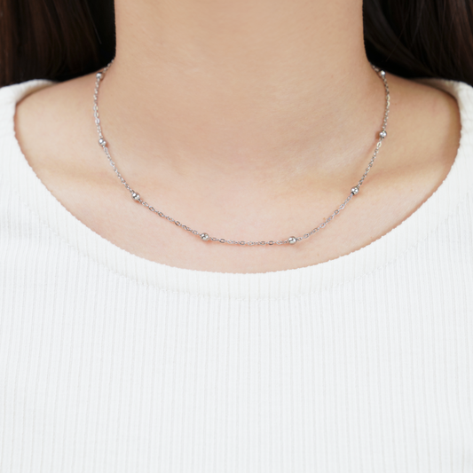 Dot ball necklace (rne0112s)