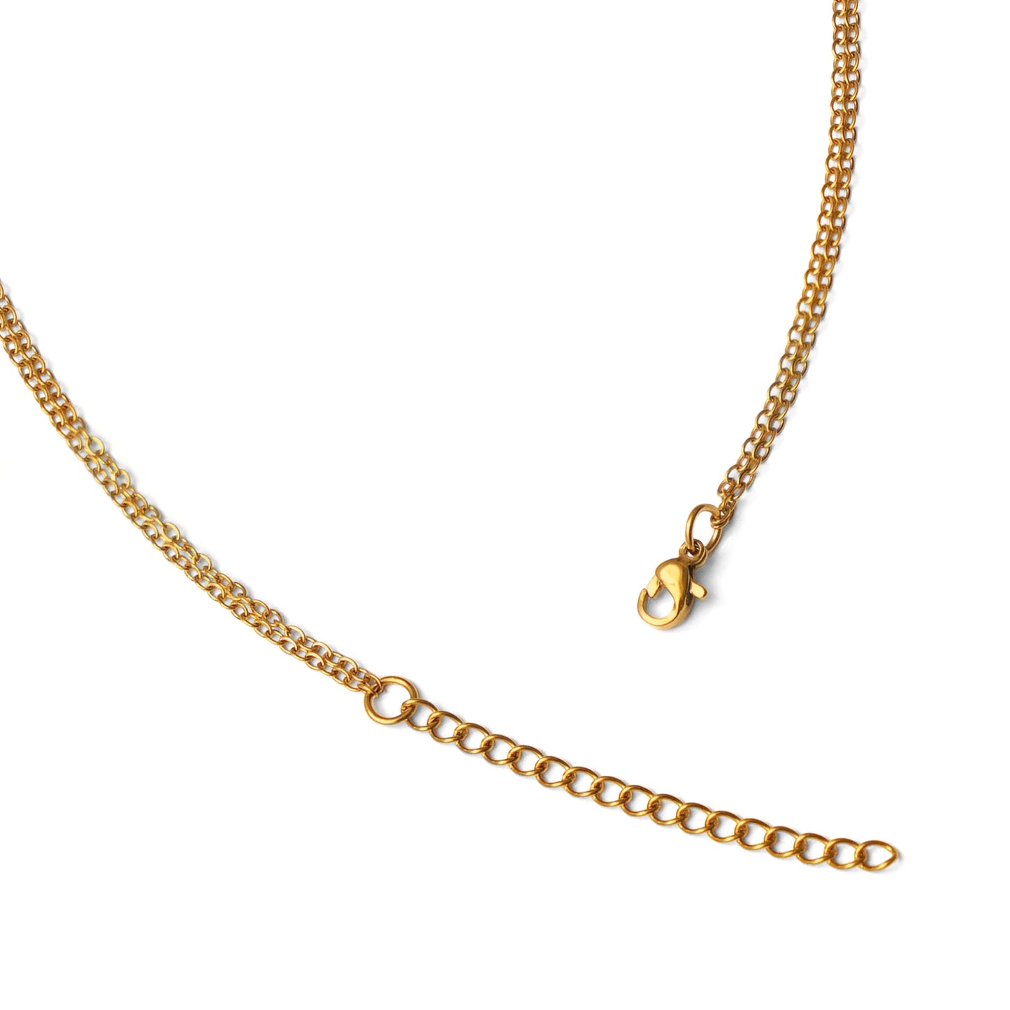 Double pearl necklace (rne0131g)