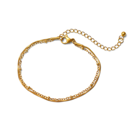 Double chain bracelet(rbr0050g)