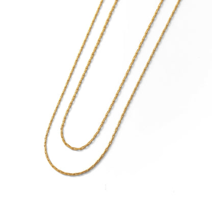 Double chain necklace (rneT109g)