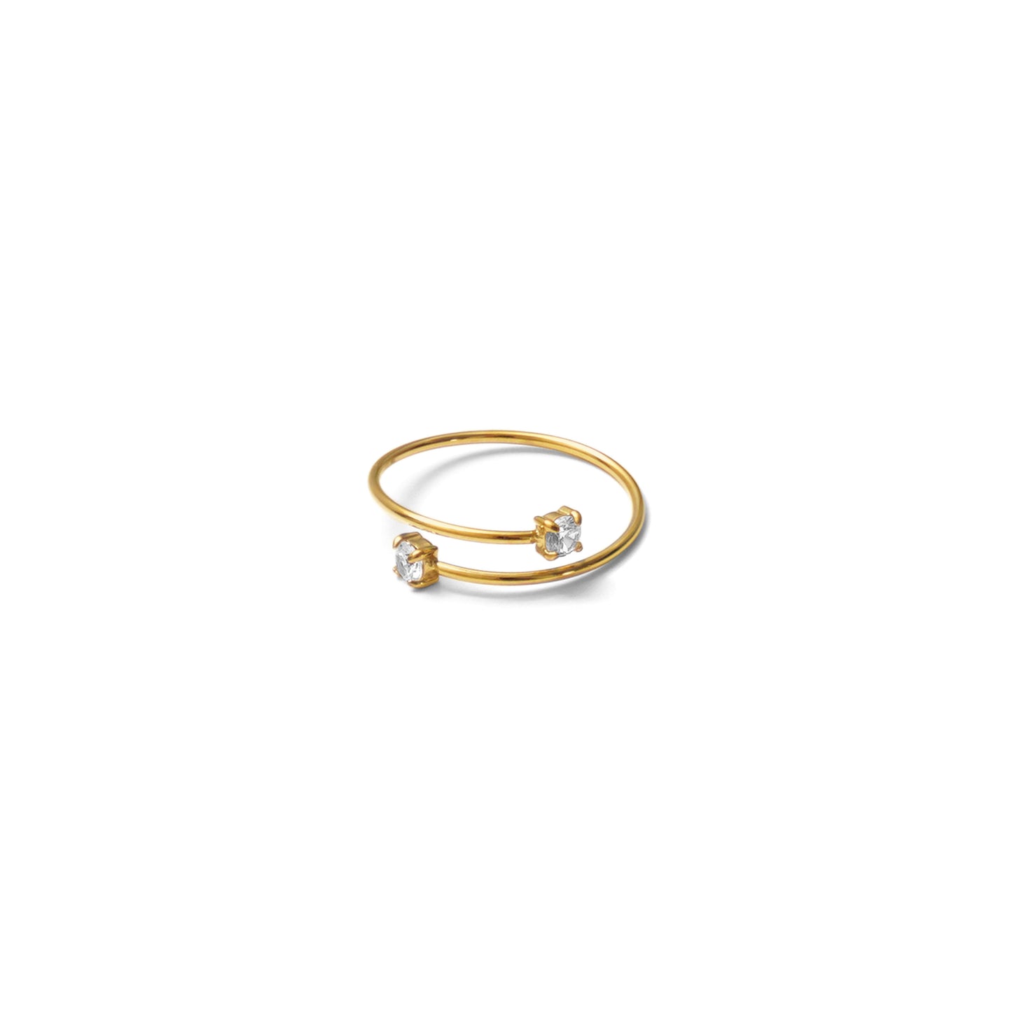 Double zirconia open ring(rri0119g)