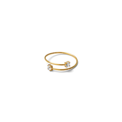 Double zirconia open ring(rri0119g)