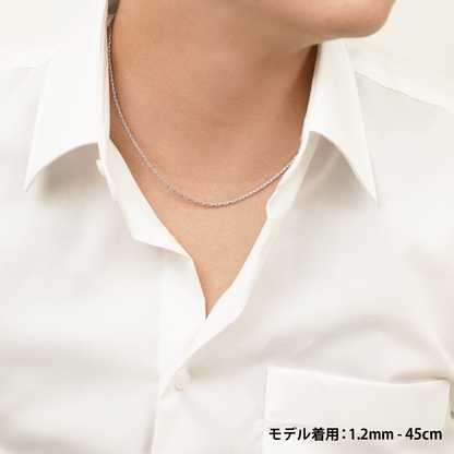 Dual oval chain slim necklace (cne0113s)
