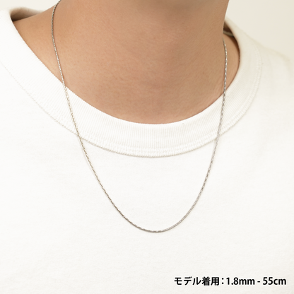 Dual oval chain slim necklace (cne0113s)