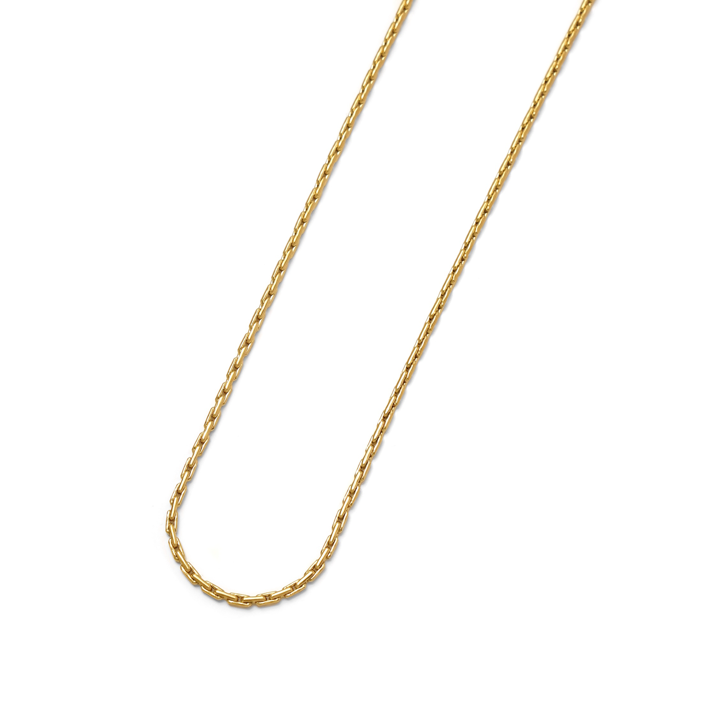 Dual oval chain necklace (cne0114g)