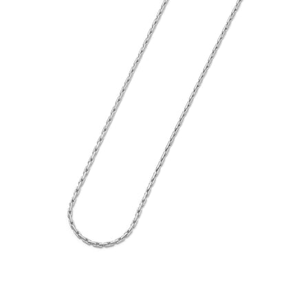 Dual oval chain necklace (cne0115s)