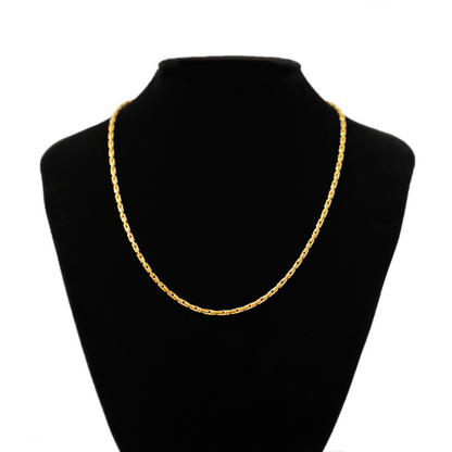 Dual oval chain necklace (cne0114g)