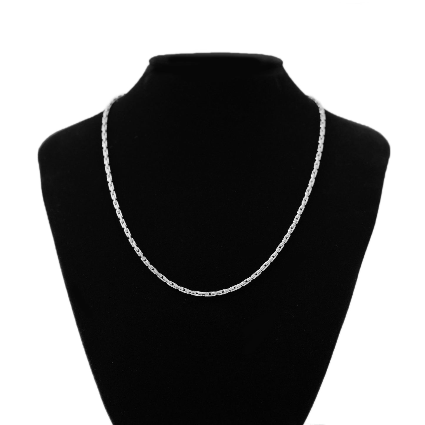 Dual oval chain necklace (cne0115s)