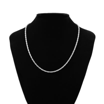 Dual oval chain necklace (cne0115s)