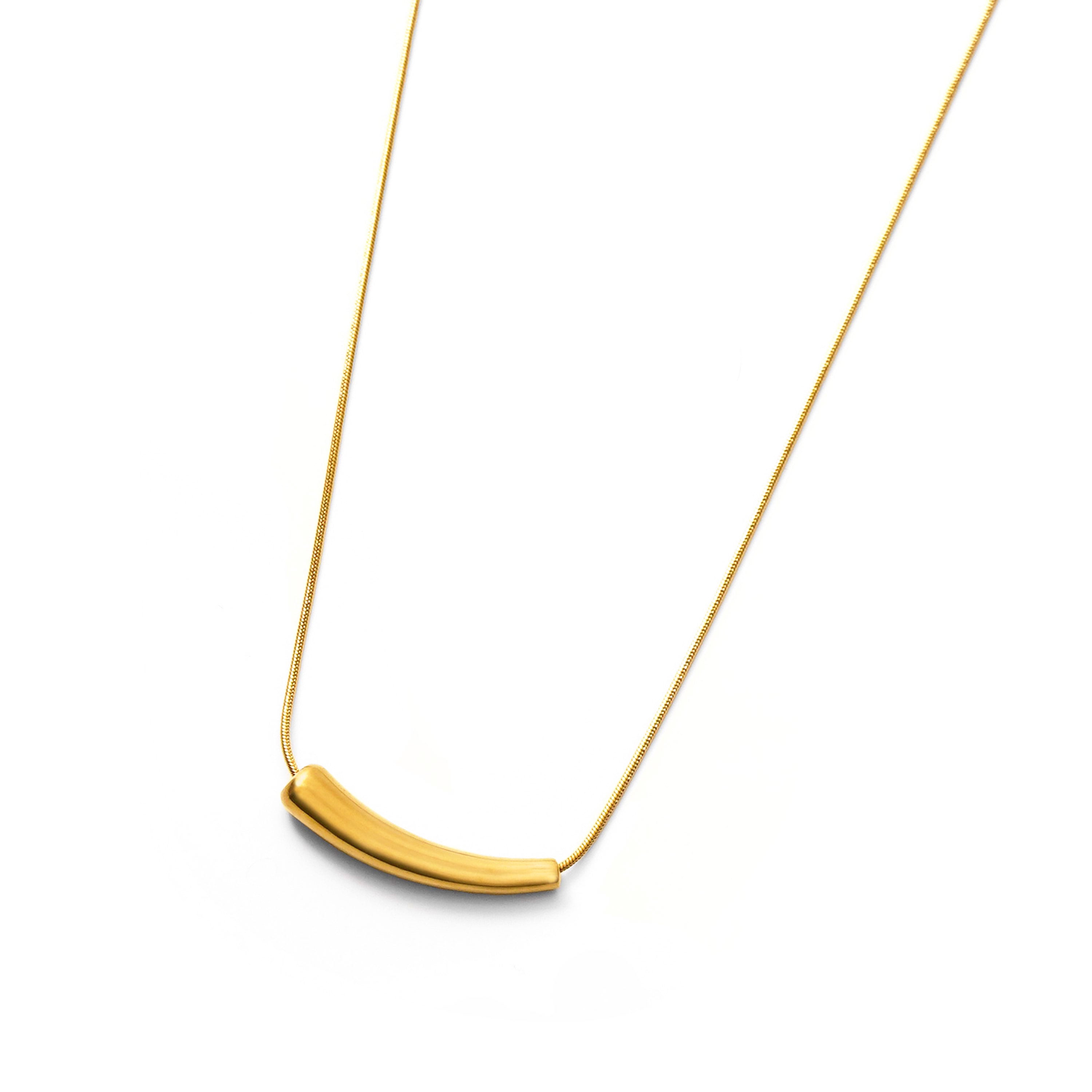 ケーキネックレス Eggplant snake chain necklace gold｜cross Jewellia｜金アレ対応