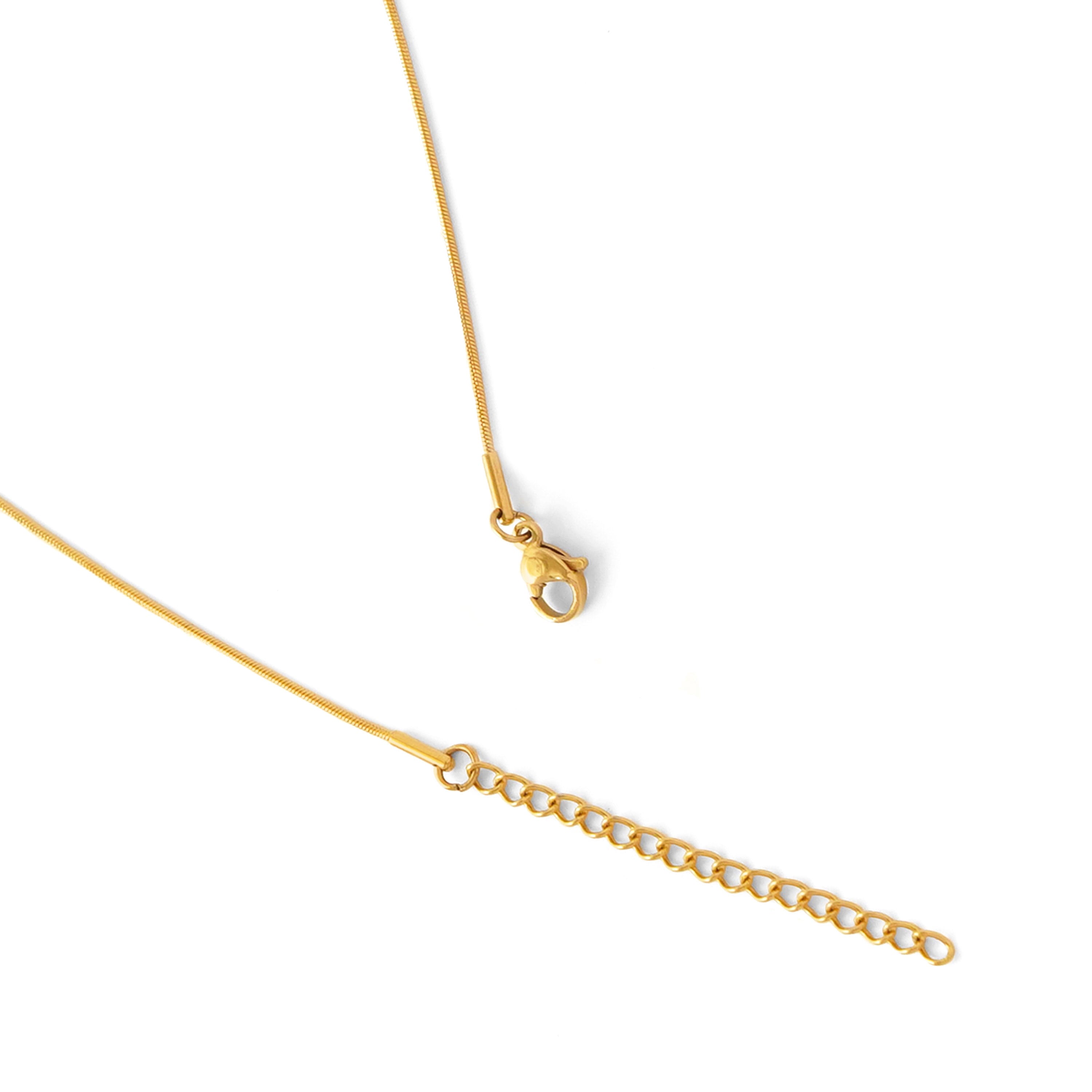 Eggplant snake chain necklace gold｜cross Jewellia｜金アレ対応