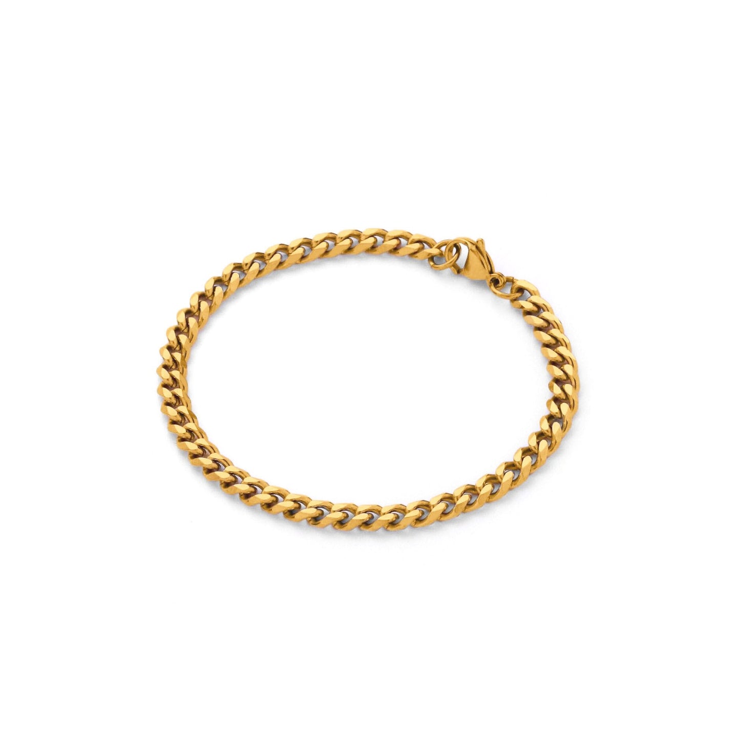 Flat link chain anklet(can0001g)