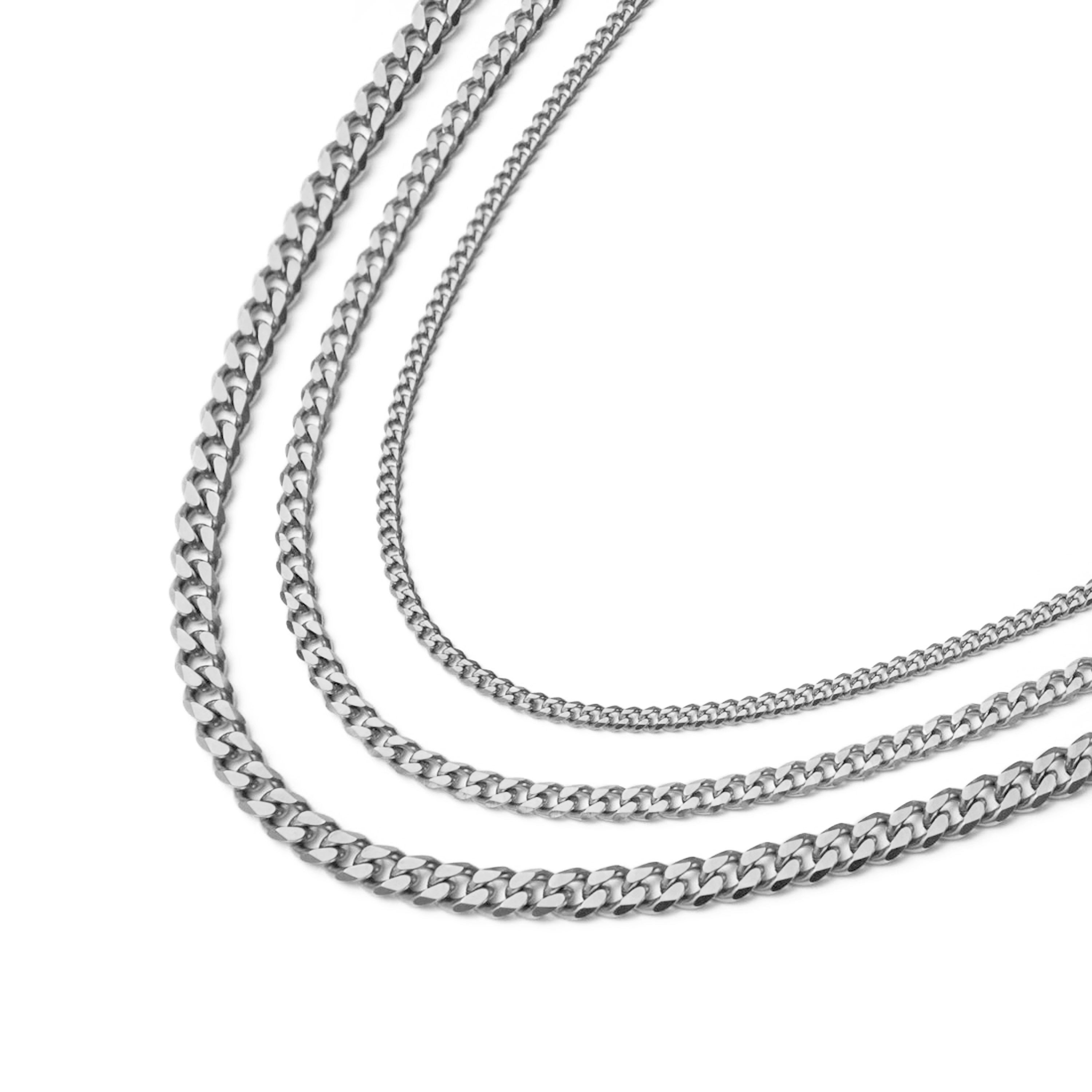 Flat link chain necklace silver｜cross Jewellia｜金アレ対応・ユニ