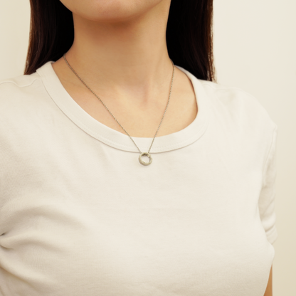 Hawaiian scroll circle necklace (Hne0014s)