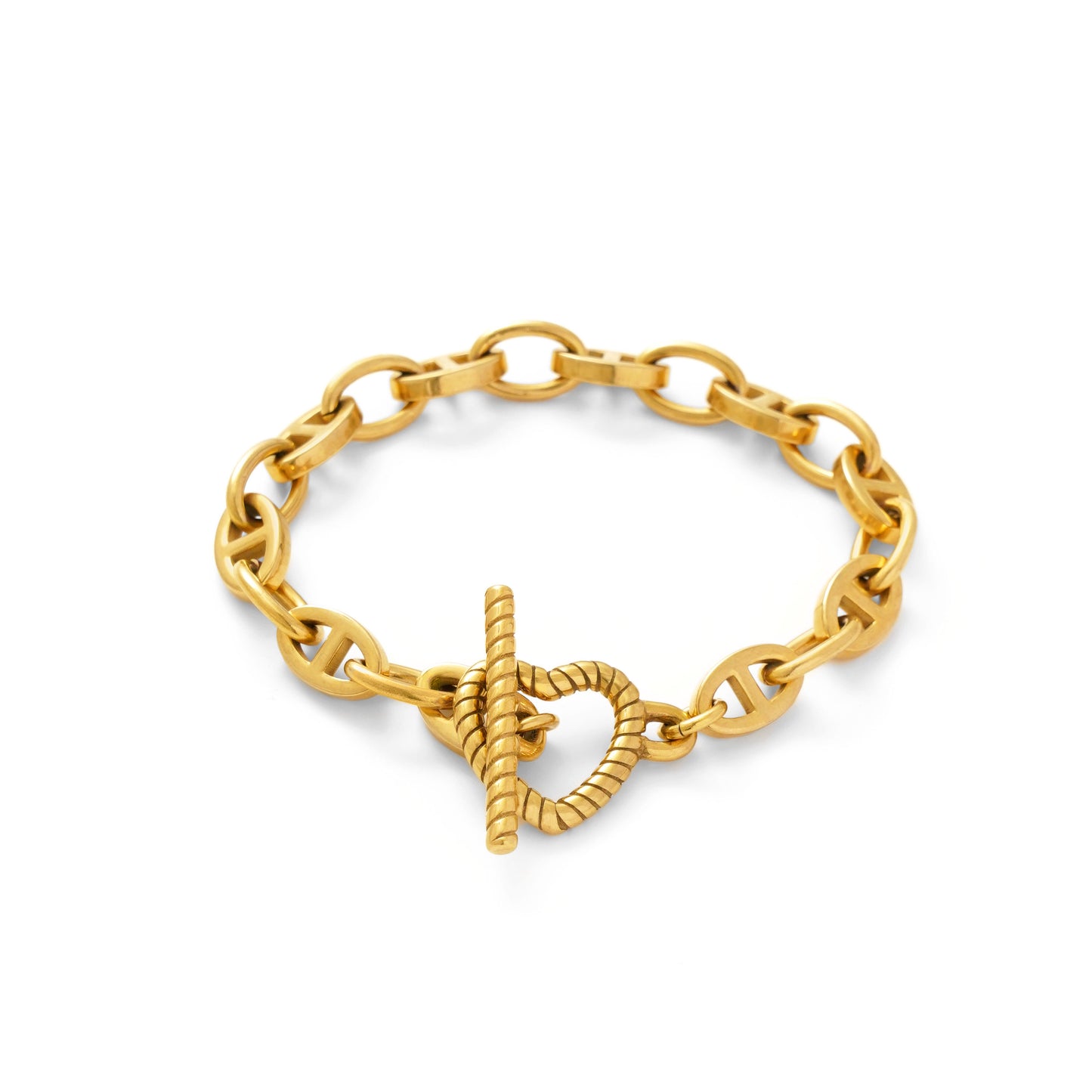 Heart anker chain bracelet(rbr0029g)
