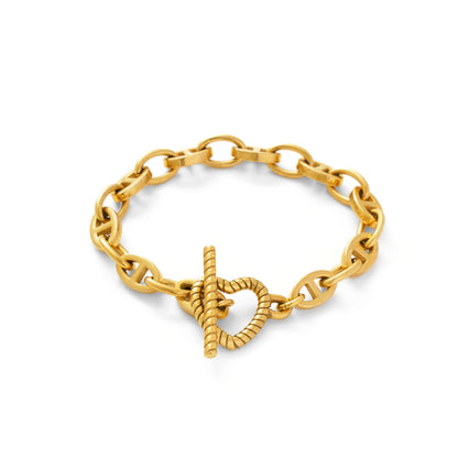 Heart anker chain bracelet(rbr0029g)
